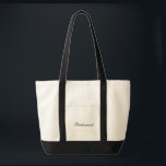 Bridesmaid Tote<br><div class="desc">Tote bag shown in natural/black with text; Bridesmaid. Customise this item or buy as is.</div>