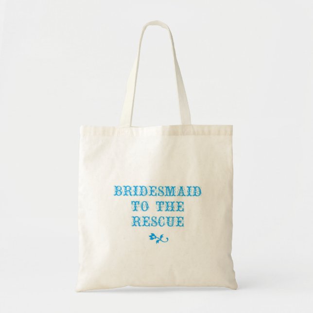 Bridesmaid Tote Aqua Bag (Front)