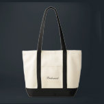 Bridesmaid Tote Bag<br><div class="desc">Tote bag shown in natural/black with text; Bridesmaid. Customise this item or buy as is.</div>