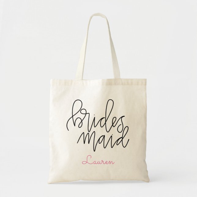 Bridesmaid Tote Bag - Customisable Design (Front)