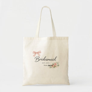 Bridesmaid Tote Bag Design, Personalised Bridesmai