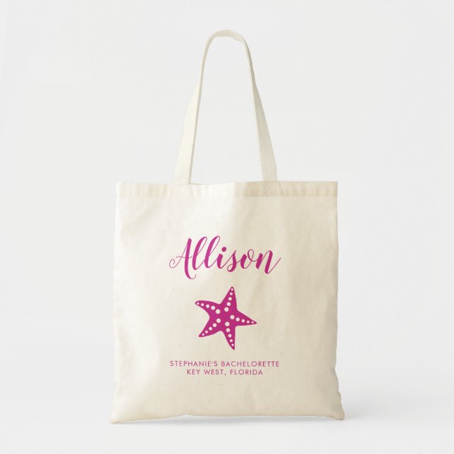 Bridesmaid Tote Bag for Bachelorette or Wedding (Front)