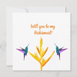 Bridesmaid Wedding Card