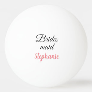 Bridesmaid Wedding Gift Custom Name Party Favour Ping Pong Ball
