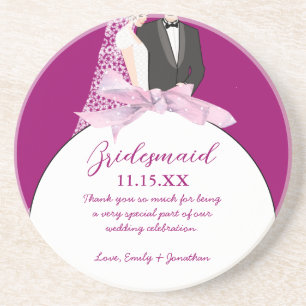 Bridesmaid Wedding Gown Coasters
