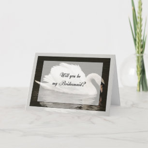 Bridesmaid wedding invitation card, Will you be my