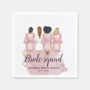 bridesmaid wedding robes bridal shower monogram napkin