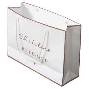 Bridesmaid Wedding Thank You with Name Large Gift Bag