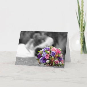 Bridesmaid, will you be my Bridesmaid black and wh Invitation