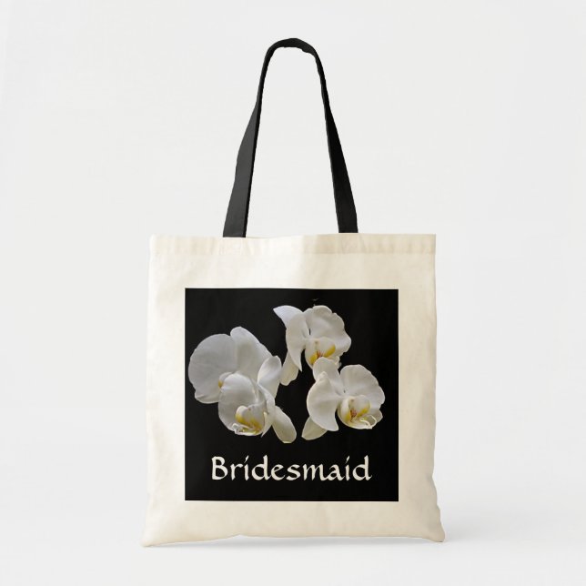 Bridesmaid with White Orchids on Bag (Front)