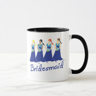 Bridesmaids in Blue Wedding Attendant Mug
