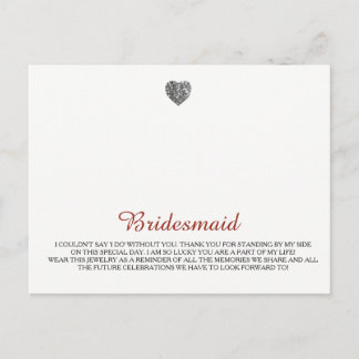 Bridesmaids Jewellery Template Postcard
