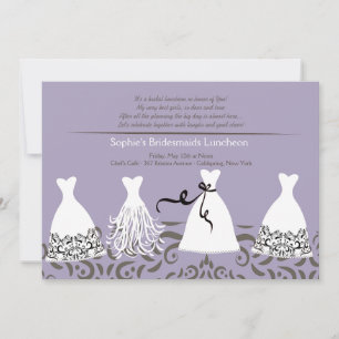 Bridesmaid's Lunch Lavender Background Invitation