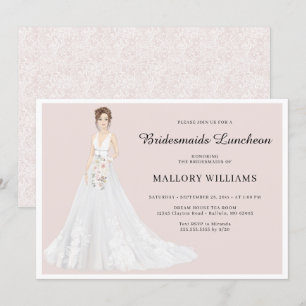 Bridesmaids Luncheon Bridal Gown Invitation