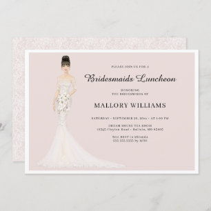 Bridesmaids Luncheon Fashion Bride Invitation
