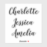 Bridesmaids Names Personalised Vinyl Decal Sticker