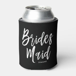 Bridesmaids Script Style Custom Wedding Can Cooler
