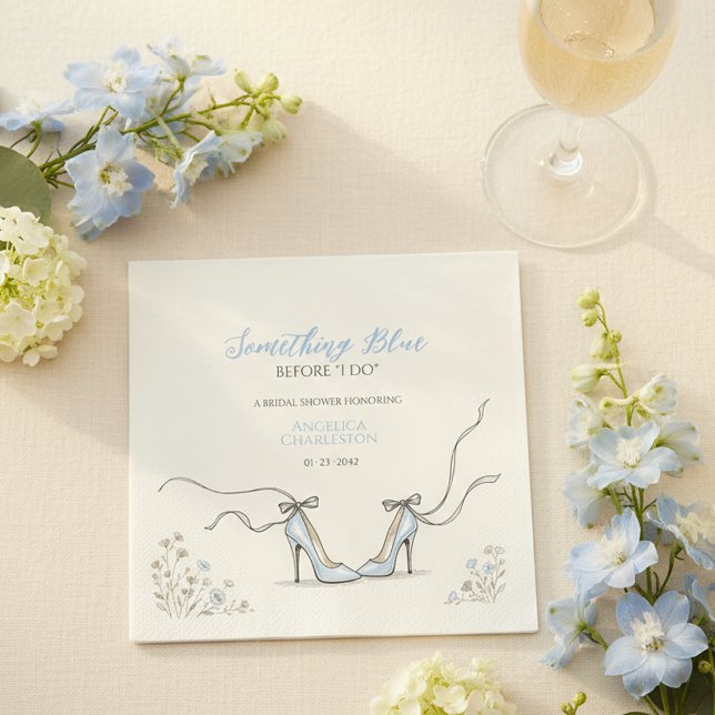 Bridesmaids Something Blue Bridal Shower Napkin (Bridesmaids Something Blue Bridal Shower Napkins
)