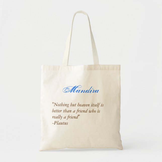 Bridesmaids tote- Quote 2 Tote Bag (Front)
