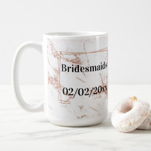 Bridesmaids Tumbler: Rose Gold Elegance Coffee Mug
