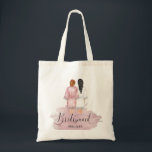 bridesmaids wedding robes blush pink favour bag<br><div class="desc">Our "bridesmaids robes" collection features beautiful watercolor women silhouettes in wedding robes for bride and bridesmaids in different robe colours with a collection of various hairstyles. If you don't see a hairstyle that you want feel free to contact us and we will make a special item just for you. Choose...</div>