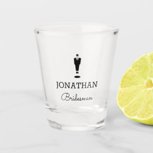 Bridesman Gift Wedding Party Custom Personalised  Shot Glass
