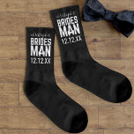 Bridesman Name Wedding Date Bridal Party Black Socks<br><div class="desc">Which Bridesman would not love a pair of personalised black wedding socks as thank you gift? I don't know one that wouldn't. Add his name and your wedding date and get ready for the look of joy on his face.</div>