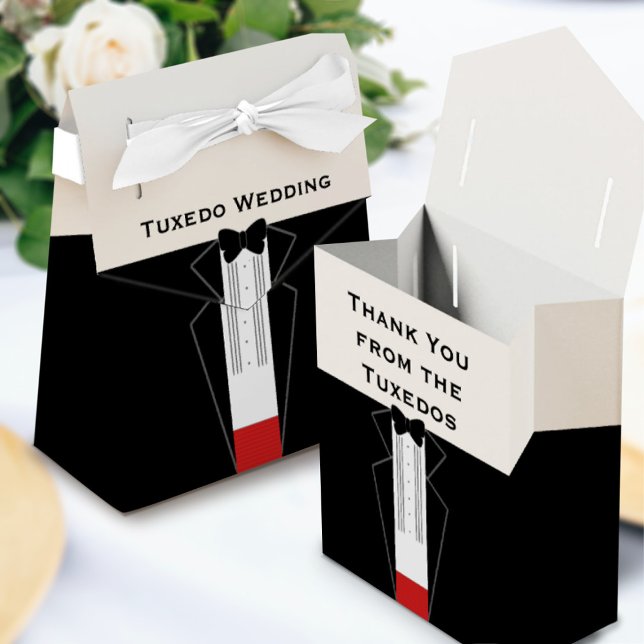 Bridesmen Groomsmen Wedding Thank You Tuxedo Favour Box (Creator Uploaded)