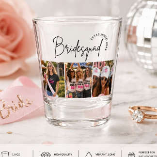 Bridesquad Personalised Bachelorette Party Favour Shot Glass