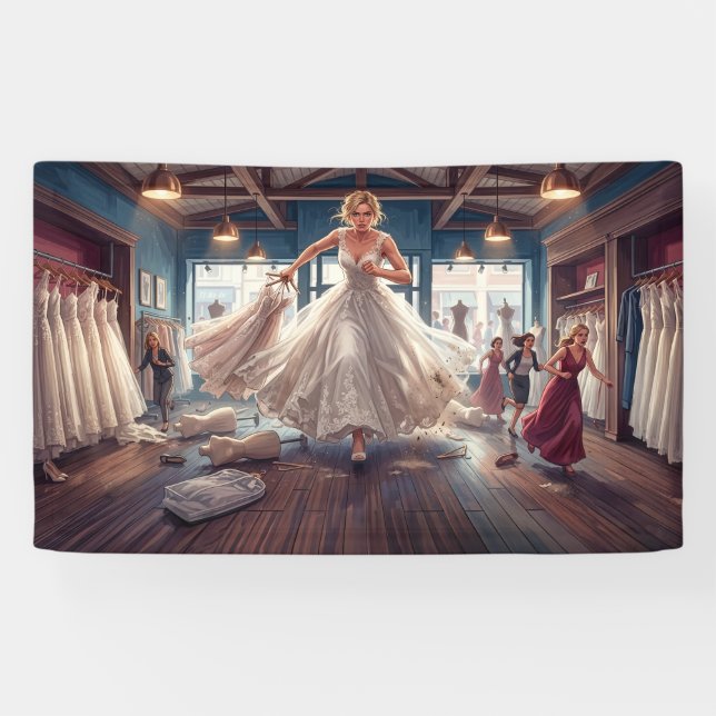 Bridezilla Shops for a Wedding Dress Banner (Horizontal)