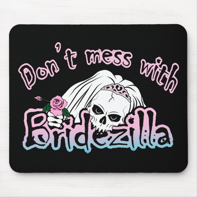 Bridezilla Skull Mouse Mat (Front)