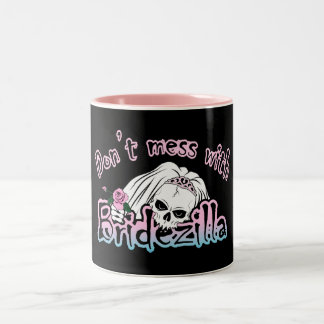 Bridezilla Skull Two-Tone Coffee Mug