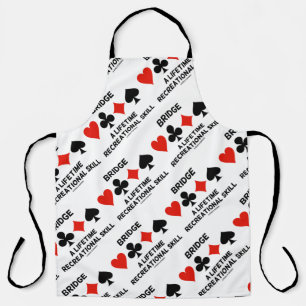 Bridge A Lifetime Recreational Skill 4 Card Suits Apron