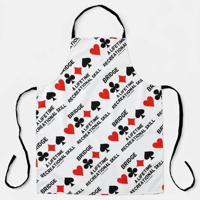 Bridge A Lifetime Recreational Skill 4 Card Suits Apron (Front)