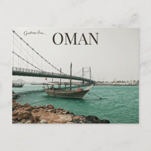 Bridge and Boats at Sur Oman Postcard