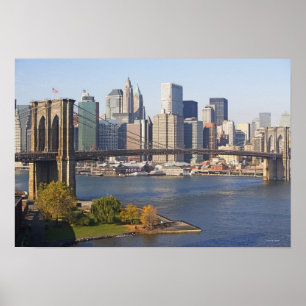 Bridge and Cityscape Poster