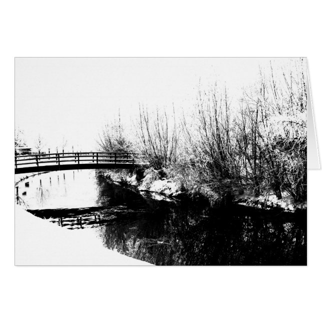 Bridge and Stream Winter Scene gccnm (Front Horizontal)