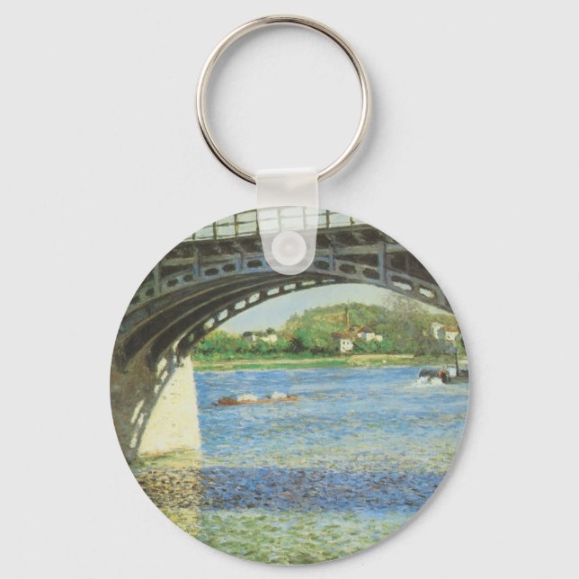 Bridge at Argenteuil by Gustave Caillebotte Key Ring (Front)