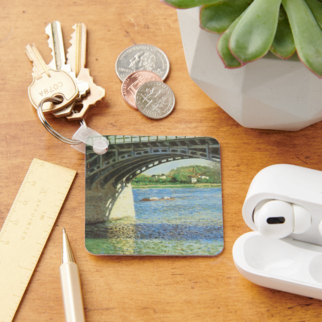Bridge at Argenteuil by Gustave Caillebotte Key Ring (Desk)