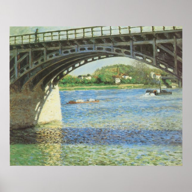 Bridge at Argenteuil by Gustave Caillebotte Poster (Front)