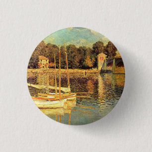 Bridge at Argenteuil Claude Monet 3 Cm Round Badge
