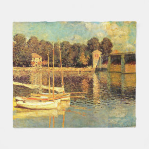Bridge at Argenteuil Claude Monet   Fleece Blanket