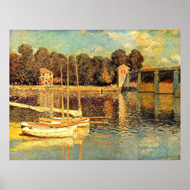 Bridge at Argenteuil Claude Monet  Poster (Front)