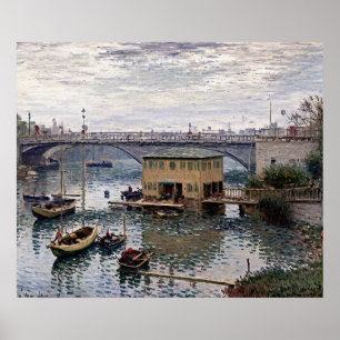 Bridge at Argenteuil on a Grey Day Poster