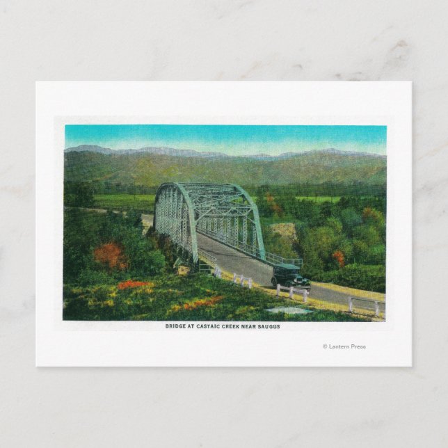 Bridge at Castaic Creek Near Saugus Postcard (Front)