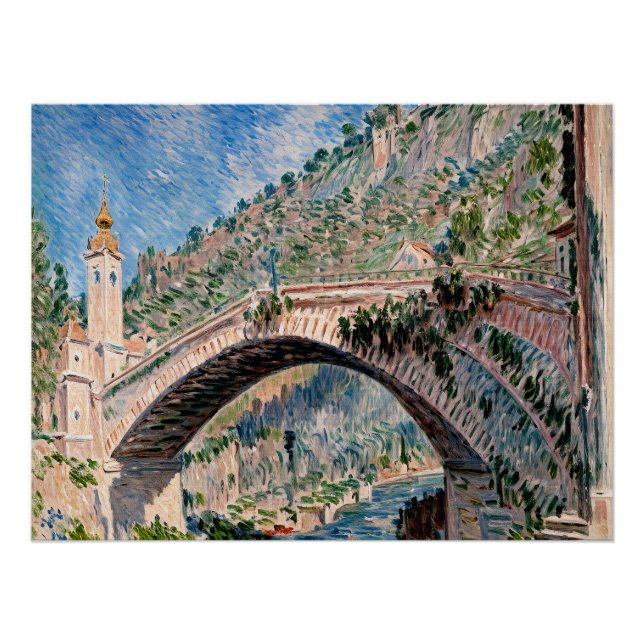 Bridge at Dolceacqua Poster (Front)