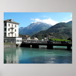Bridge at Interlaken in Switzerland Poster
