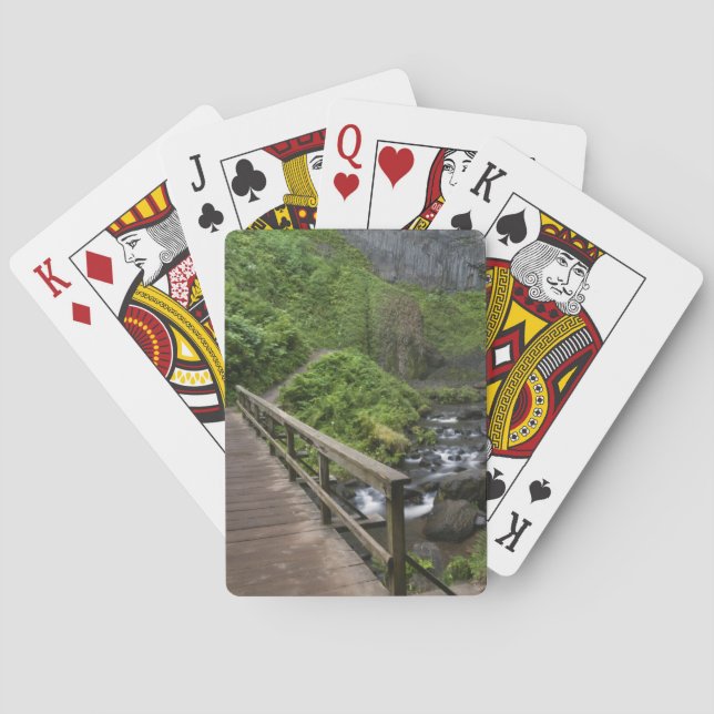 Bridge at Latourell Falls, Columbia River Gorge, Playing Cards (Back)