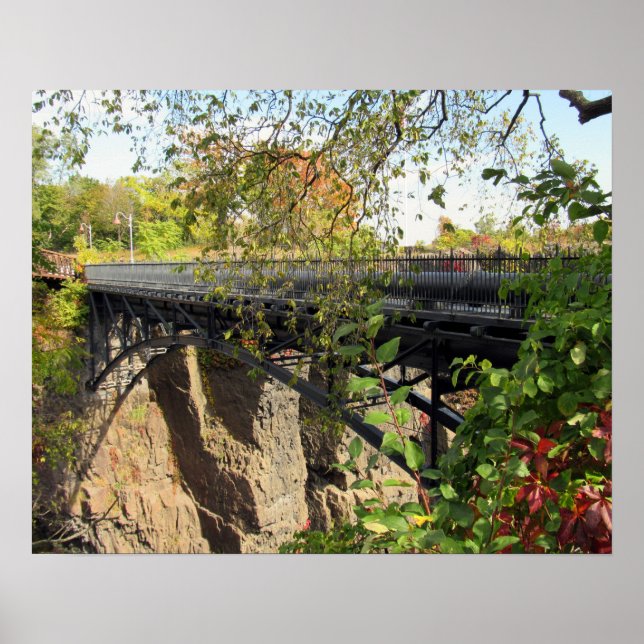 Bridge at Mary Ellen Kramer Great Falls Park, NJ Poster (Front)