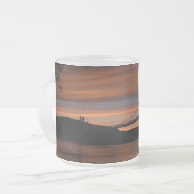 Bridge at Sunset 2  Two-Tone Coffee Mug (Front Left)